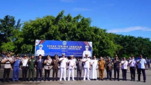 Personel Kodim 1630/Manggarai Barat Ikuti Upacara Sertijab Danlanal Labuan Bajo