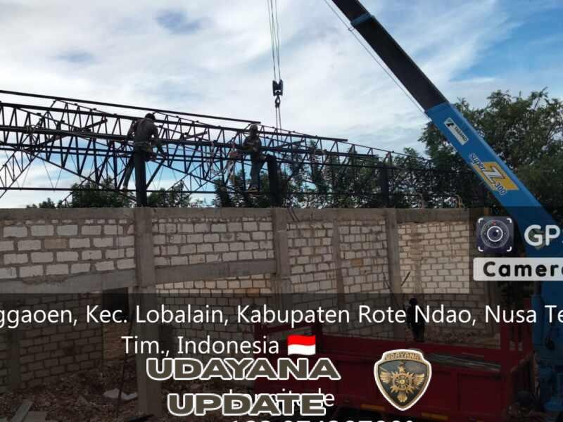 Babinsa Koramil Lobalain Monitoring Pembangunan KDKMP Desa Lekunik