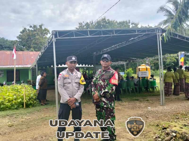 Babinsa Ponain Amankan Peringatan Hari Posyandu Nasional Tahun