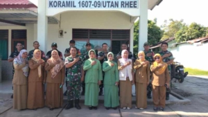 Koramil 1607-09/Utan Rhee Gelar Pemeriksaan Kesehatan Bersama Puskesmas Utan