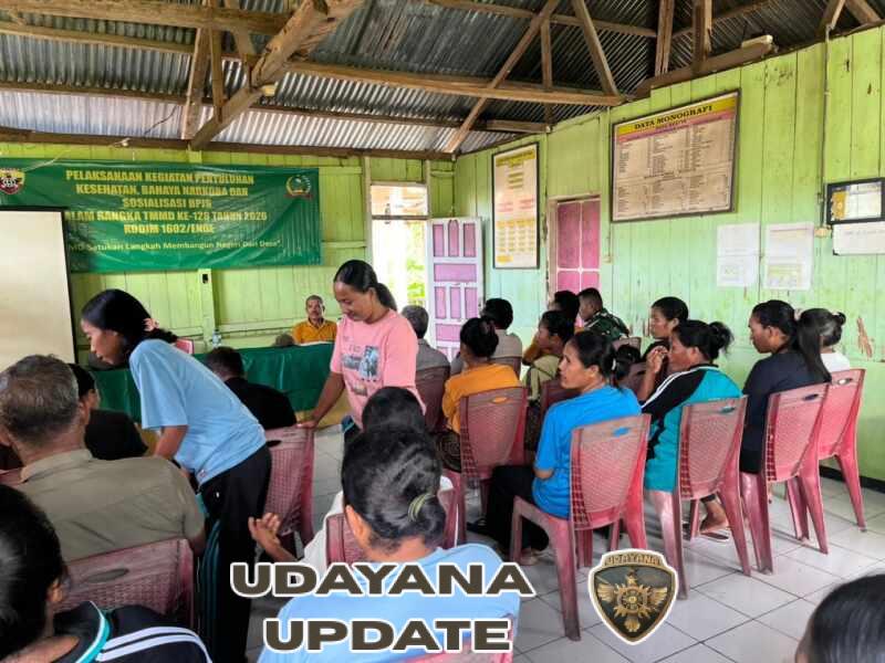 Satgas TMMD Ke-128 Kodim 1602/Ende Edukasi Warga Aelipo tentang Bahaya Narkoba dan Pentingnya BPJS