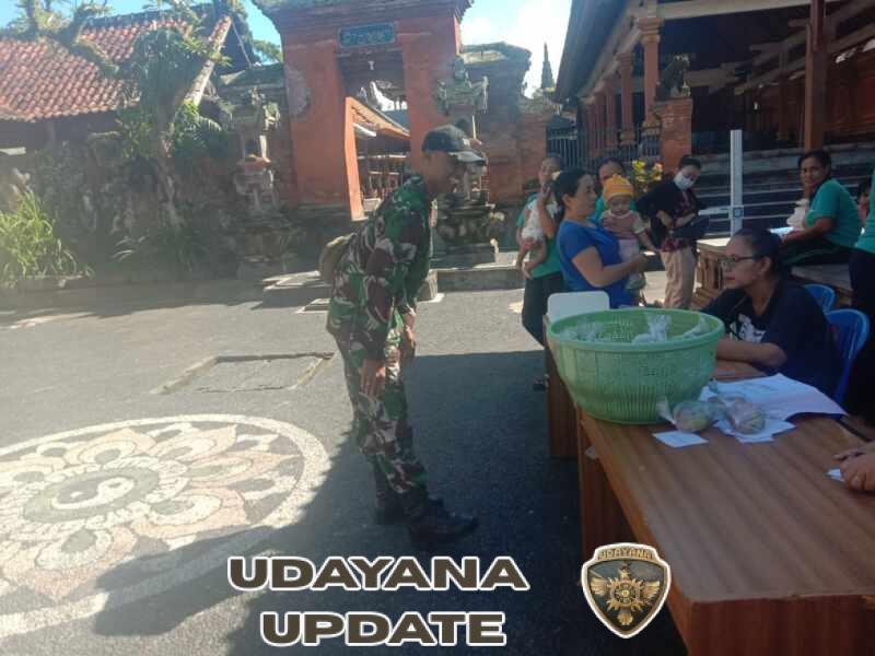 Babinsa Semarapura Kangin Gelar Pendampingan Posyandu Balita Di Banjar Sengguan