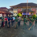Satgas TMMD ke 128 Pasar Desa Adat Menanga disapu bersih oleh TNI dan masyarakat 