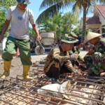 Semangat Satgas TMMD Ke-128 Kodim 1615/Lotim Kebut Pengerjaan Rabat Jalan Usaha Tani