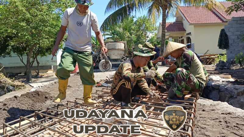 Semangat Satgas TMMD Ke-128 Kodim 1615/Lotim Kebut Pengerjaan Rabat Jalan Usaha Tani