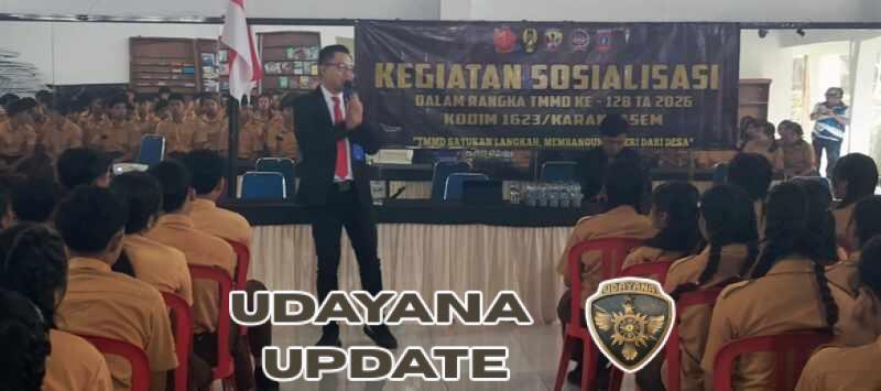 Cegah Bahaya Narkoba Bagi Pelajar, Satgas TMMD Ke-128, Kodim 1623/Karangasem Gandeng BNNK.