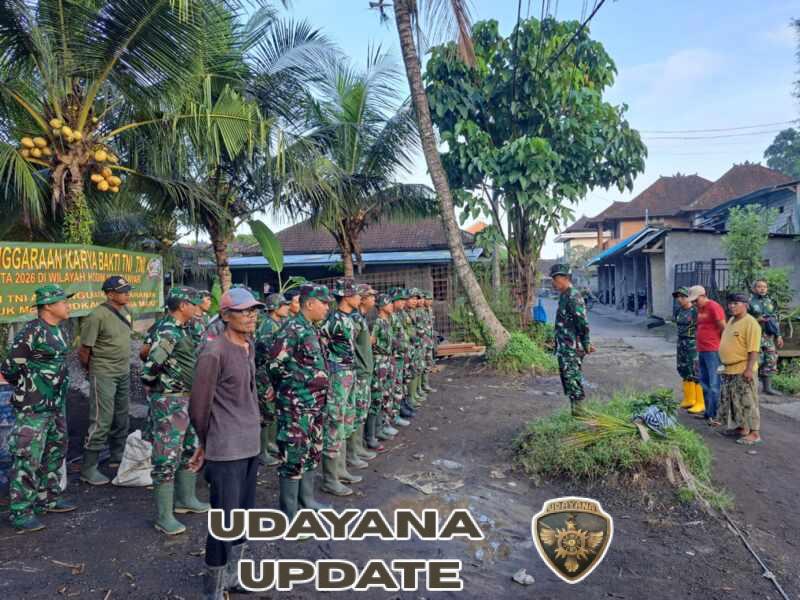Kodim 1616/Gianyar Bangun Senderan Jalan Subak di Ubud, Perkuat Akses Petani dan Warga