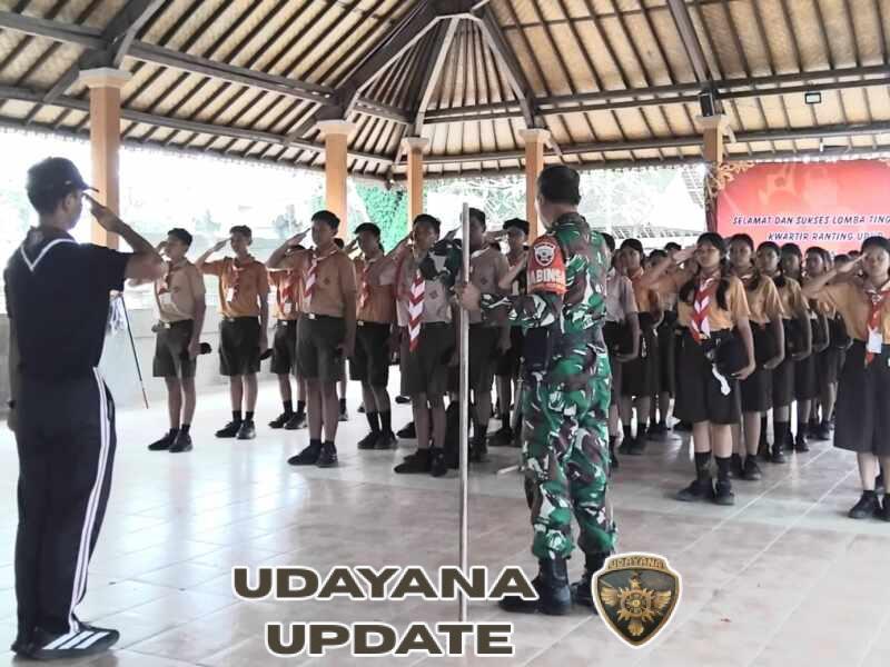 Tumbuhkan Rasa Cinta Tanah Air, Babinsa Mas Dampingi Lomba Pramuka Penggalang di Ubud