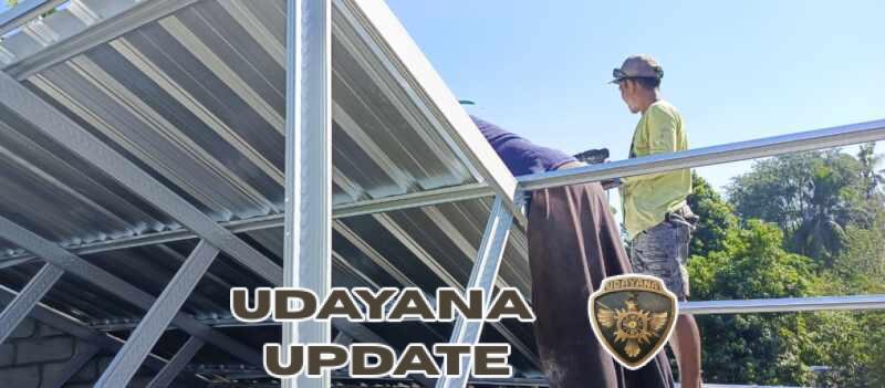 Pemasangan Atap RTLH Sasaran II TMMD Kodim 1615/Lotim di Suralaga Mulai Dikerjakan