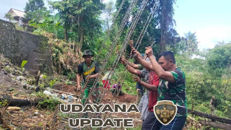 Pembangunan Jembatan Perintis Kodim Klungkung di Desa Manduang Masuki Tahap Awal