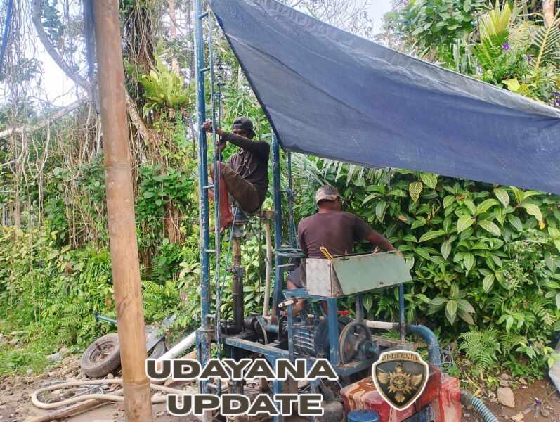 Pembangunan sumur bor oleh Satgas TMMD Ke-128 Kodim 1623/Karangasem mencapai 95 persen.