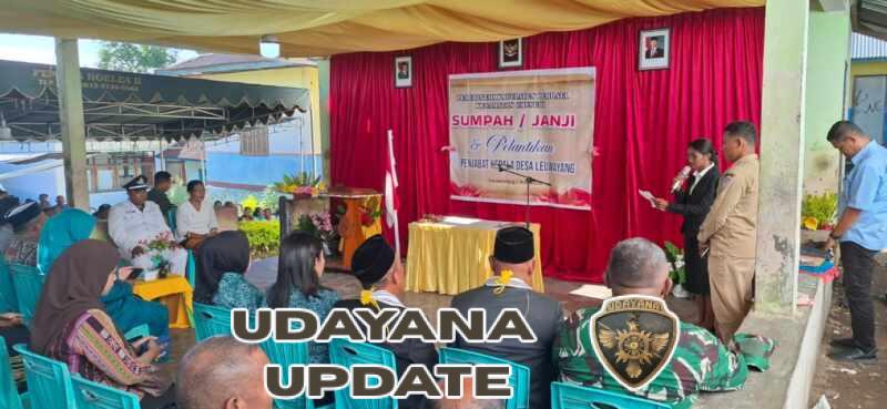 Babinsa Koramil 1624-04/Omesuri Hadiri Pelantikan Kepala Desa Leuwayang