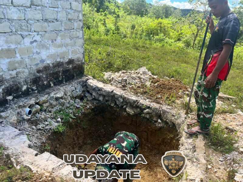 Satgas TMMD ke-128 Kodim 1629/SBD Lanjutkan Penggalian MCK di Desa Umbu Wangu