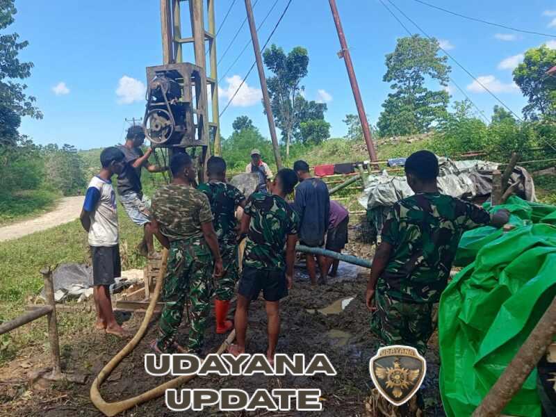 Satgas TMMD ke-128 Kodim 1629/SBD Bangun Sumur Bor di Desa Umbu Wangu