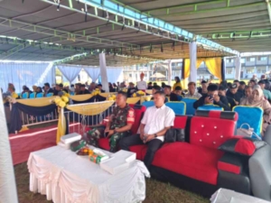Babinsa Belo Hadiri Pelepasan Siswa-Siswi SMK RUM Inovasi