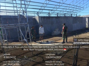 Danramil Poto Tano Tinjau KDKMP di Desa Tambak Sari