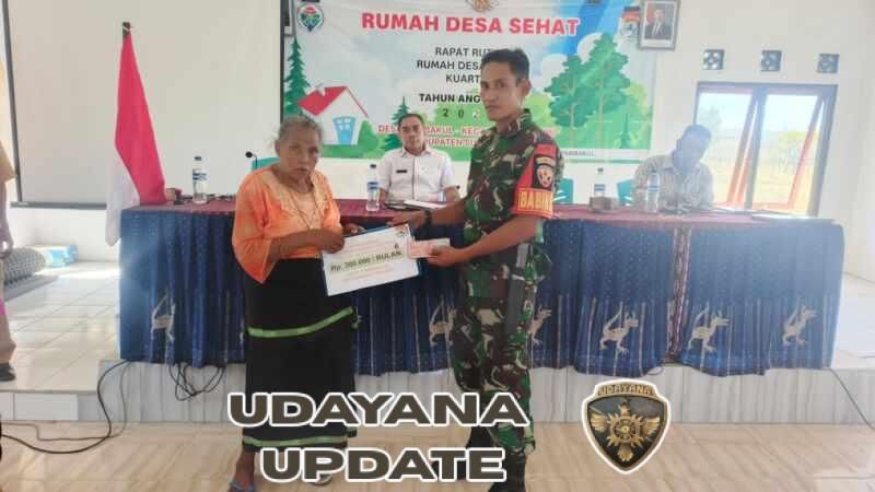 Babinsa Koramil 05/Waingapu Menghadiri Rapat Pembagian DD dan BLT di Desa Praibakul
