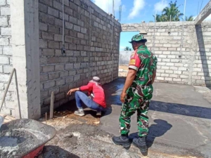 Babinsa Desa Bangbang Laksanakan Pengawasan Progres Pembangunan KDKMP