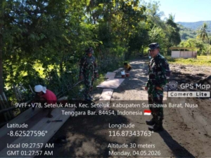 Danramil dan Babinsa Seteluk Cek Langsung Progres Pembangunan KDKMP Desa Seteluk Atas