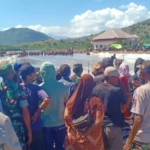 Danramil Poto Tano Pantau Kegiatan Seni Budaya Barapan Kerbau di BLK Desa Poto Tano