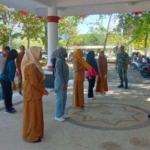 Babinsa Taliwang Latih Yel-Yel Tagana KSB Jelang HUT Tagana ke-22 di Mataram