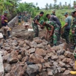 Apel Gabungan Satgas TMMD Ke-128, Lanjutkan Pembuatan Talut di Masing-Masing Pos