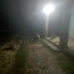 Pembangunan KDKMP Desa Temas Tetap Berjalan Malam Hari di Bawah Pantauan Babinsa