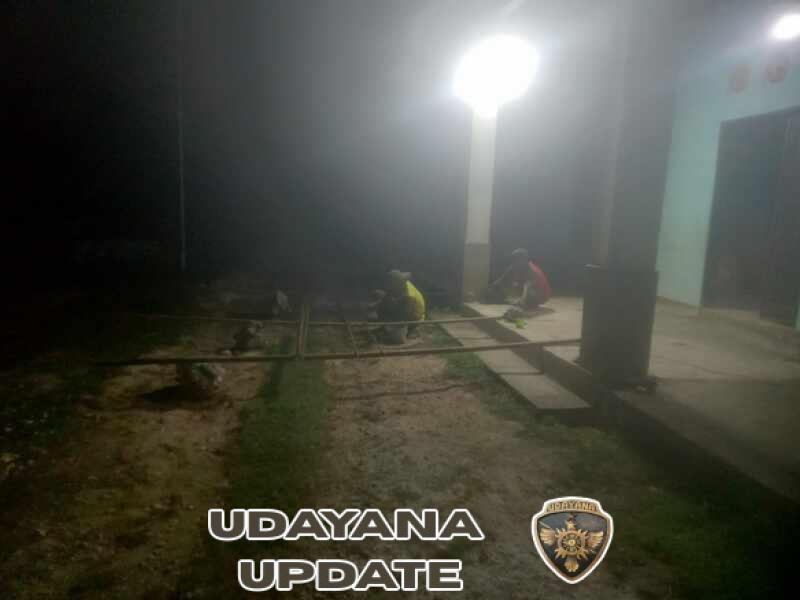 Pembangunan KDKMP Desa Temas Tetap Berjalan Malam Hari di Bawah Pantauan Babinsa