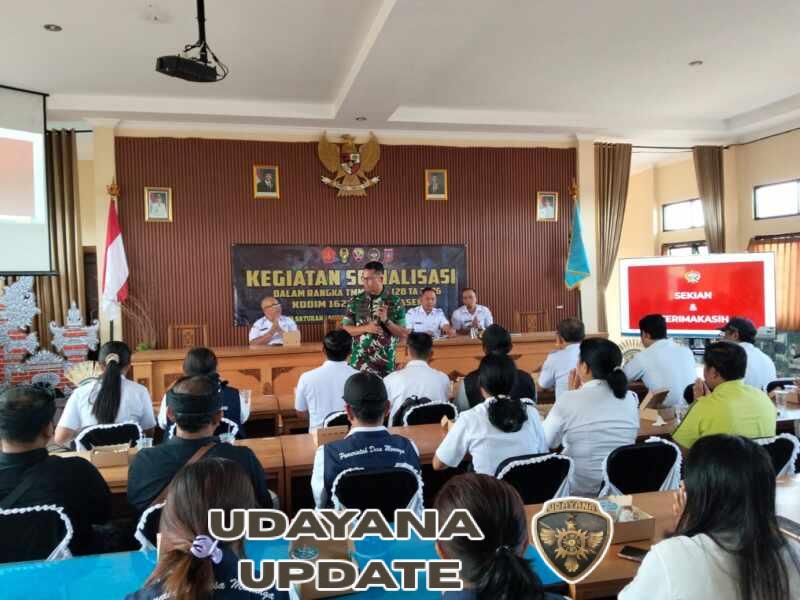 Dorong Kemandirian Desa, Dandim Sosialisasi KDKMP dalam TMMD ke- 128 Kodim 1623/Karangasem.
