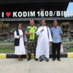 Romo Abel Kunjungi Makodim 1608/Bima, Wujudkan Komunikasi Harmonis TNI dan Tokoh Agama