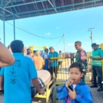 Babinsa Pantau Keberangkatan Kapal Garda Maritim 3 di Pelabuhan Pantai Baru