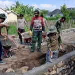 Sinergitas Tanpa Batas, TNI-Polri Kompak Bangun Talud Irigasi di Lokasi TMMD Ke-128