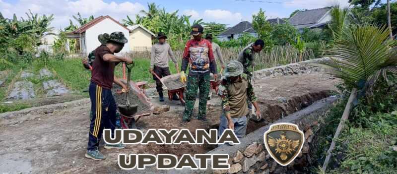 Sinergitas Tanpa Batas, TNI-Polri Kompak Bangun Talud Irigasi di Lokasi TMMD Ke-128