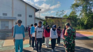 Koramil 1628-01/Taliwang Dukung Persiapan Lomba Baris Berbaris Tingkat Sepulau Sumbawa