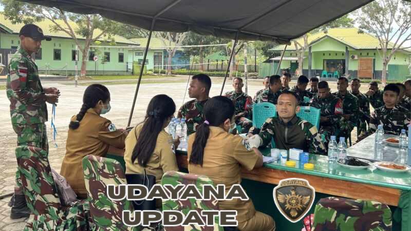 Yonarmed 12 Kostrad Pastikan Prajurit Tetap Prima, Puskesmas Umanen Laksanakan Pemeriksaan di Makosatgas