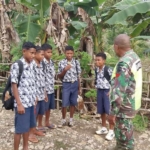 Babinsa Miobar Berikan Semangat, Pelajar SMP Diajak Fokus Belajar Dan Tegaskan Disiplin